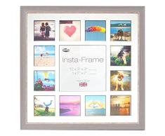 Inov8 16 x 40,64 cm tamaño pequeño Insta-Frame Marco para Instagram 13/de estampado a cuadros de fotos con paspartú blanco y negro con borde, se debe lavar a azul