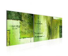Runa Art Cuadro Abstracto de Pared 120 x 40 cm â Lienzo de Lienzo XXL Formato Pared imÃ¡genes de salÃ³n decoraciÃ³n Impresiones de Arte Verde 3 Piezas â Fabricado en Alemania â Listo para Colgar 100933c