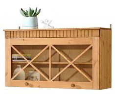 LifeStyleDesign Armario Superior Russo 1 Tapa, Madera, Barnizado y Encerado, 100 x 29 x 55 cm