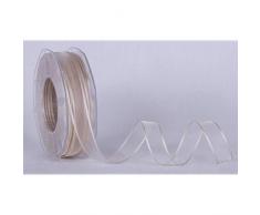 Furlanis N1115_35_50 - Cinta de Gasa con Bordes de satén, Organza, Color Marfil, 15 mm x 50 m
