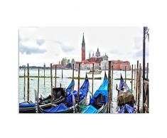 Legendarte Góndolas Impresión Digital sobre Lienzo, cm. 80x100