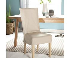 Delamaison Isa - Funda para Silla, algodón, Beige, 40 x 47 cm
