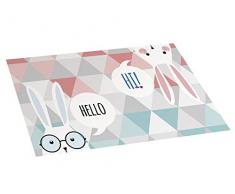 STOR PLANET Alfombra de Vinilo Infantil Hello, Estampado, 45 cm x 75 cm