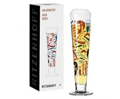 RITZENHOFF 1011011 - Vaso de cerveza (330 ml, serie Herodenfest, diseÃ±o nÂº 11, redondo, multicolor, fabricado en Alemania, cobre, azul, rojo, negro)