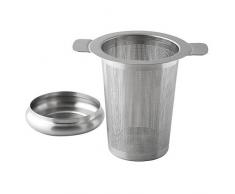 Weis 13667Â Filtro de tÃ© con Bandeja de Goteo 8, 5Â cm, Acero Inoxidable, Plata, 8Â x 10Â x 8.5Â cm