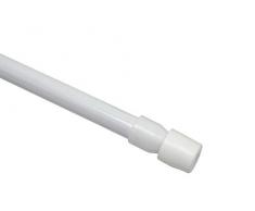 Gardinia - Barra para Cortina (8 mm de diÃ¡metro, Acero, 45-65 cm), Color Blanco