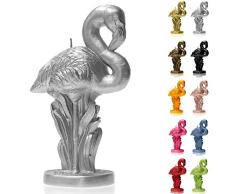 Candellana Hecho a Mano Flamingo Classic Vela de Regalo - Divertida - Vela Decorativa - Decoración del Hogar - Regalos para Amigos - Mecha de Algodón - Tiempo de Quemado 24h - Vela Silver