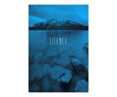 Komar Wandbild Von Word Lake Silence Blue | Poster, Bild, Wohnzimmer, Schlafzimmer, Dekoration, Kunstdruck | ohne Rahmen | P085C-50x70 fotomural, Blau, WeiÃ, Schwarz