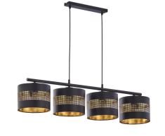 Adviti ALESSIO 4P Lampara Techo E27 mÃ¡x.60W, Negro/Oro