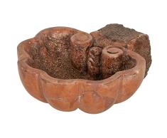 Biscottini Agua de mármol 20,5 x 22,5 x 8,5 cm | Base para Fuente jardÃn | Lavabo de Exterior Piedra | Maceta para Plantas de jardÃn Grande