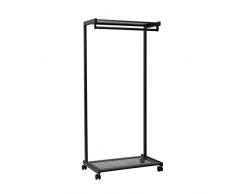 Maul Perchero de fila MAULbolero | Elegante y mÃ³vil para salas de eventos, ferias o para el hogar | Perchero de metal estable y compacto | Negro