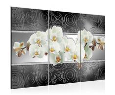 204831c - Cuadro de pared (120 x 80 cm, lienzo XXL, 3 piezas, fabricado en Alemania, listo para colgar), diseÃ±o de orquÃ­dea