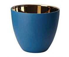 ASA Lights Portavelas, Porcelana, Azul, 8 cm Höhe / 9 cm Durchmesser