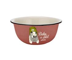 infinite by GEDA LABELS (INFKH) 13707 Vintage Animales Perro Cuenco de porcelana, cuenco para cereales, cuenco de desayuno, cuenco de postre, color rojo