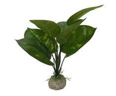 Aqua Della, Planta Artificial Colorida de PlÃ¡stico Flexible FÃ©nix XL - 56 cm Verde, Pie Resistente, Ofrece refugios y Lugares de reproducciÃ³n, Adecuado para Acuarios y Terrarios