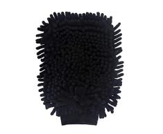 DELLWING 2 Guantes de Lavado para Coche de Microfibra Rasta Black â Guantes de Lavado Premium para Lavar el Coche / Lavado de Coche / Cuidado de Dos Lados â Cuidado del Coche