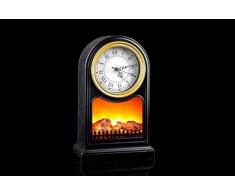 Nataluna Farol Negro Efecto Chimenea, 25 x 14 x 40 cm, como se Muestra en la Imagen, Unica