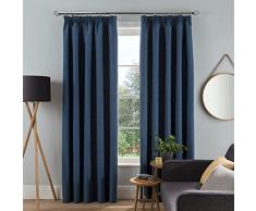 Sleepdown Cortinas Opacas con Forro tÃ©rmico para Dormitorio y Sala de Estar, 46 x 54 Pulgadas, Color Azul Marino, 2 Paneles
