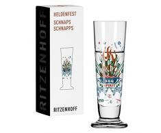 RITZENHOFF 1061014 - Vaso de chupito (40 ml, diseño de Herodenfest, número 14, barbacoa y cerveza, redondo, fabricado en Alemania, cobre, azul, rojo, verde