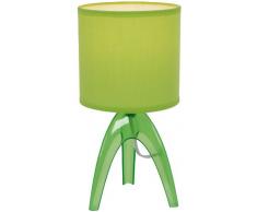 Naeve Leuchten 3087217 - Lámpara de mesa (metal y cromo, 1 bombilla E14, 25 W no incluida, 20 x 9 cm), color cromo y naranja