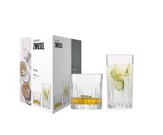 Schott Zwiesel Stage Collection 121882 - Juego de vasos altos y de whisky (8 piezas, tamaño 79 y 60, cristal, apto para lavavajillas, 440 y 364 ml)