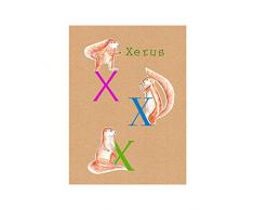 Komar Wandbild Von ABC Animal X | Poster, Bild, Wohnzimmer, Schlafzimmer, Dekoration, Kunstdruck | ohne Rahmen | P036X-40x50 fotomural, carbÃ³n
