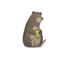 Komar Wandbild Von Cute Animal Bear | Poster, Bild, Wohnzimmer, Schlafzimmer, Dekoration, Kunstdruck | ohne Rahmen | P111J-30x40 fotomural, WeiÃ, Braun, Gold