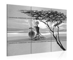 Bilder Afrika Frau Wandbild 000931c - Lienzo decorativo (120 x 80 cm, 3 piezas, tamaÃ±o XXL, fabricado en Alemania, listo para colgar), diseÃ±o de mujer africana