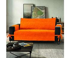 PETTI Artigiani Italiani Funda de Sofa, Tela, Naranja, 3 Plazas (170-175 cm de apoyabrazos a apoyabrazos)