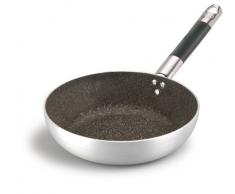 Ollas Agnelli Infinity Pan avellanado Alta, Saltar, Aluminio, Mango de Acero Inoxidable Tubular con Cool, de Plata, 28 cm