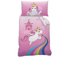 Mate & Rose Unicorn PrincessÂ âÂ Juego de Cama, algodÃ³n, Rosa, 160Â x 210Â cm