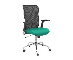 Piqueras Y Crespo (PIQU7) Silla Minaya Respaldo Malla Negro Asiento Bali Verde Oficina, Talla unica