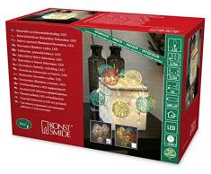 Konstsmide LED guirnalda, Aluminio-globos de alambre, grande, 16 diodos de luz blanca cÃ¡lida, funciona con pilas, interior, cable transparente, 3 x AA 1,5 V no 3148-103