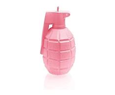 Candellana Hecho a Mano Grenade Vela de Regalo - Divertida - Vela Decorativa - Decoración del Hogar - Regalos para Amigos - Mecha de Algodón - Tiempo de Quemado 25h - Vela Pink