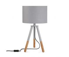 VERSA Lampara Nadine Gris Decoracion y muebles Hogar UNISEX, Multicolor (Multicolor)