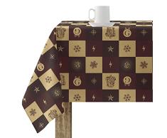 BELUM | Mantel Navidad 200x140 cm 100% algodón resinado Antimanchas (Tacto no plastificado) Modelo Gryffindor Christmas
