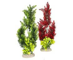 Aqua Della, Planta Artificial Colorida de plÃ¡stico Flexible ELODEA DENSA XL - 46 cm, pie Resistente, Ofrece refugios y Lugares de reproducciÃ³n, Apto para acuarios y terrarios