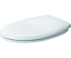 Duravit 0064200000 asiento de inodoro con bisagras de cierre suave, acero inoxidable, blanco