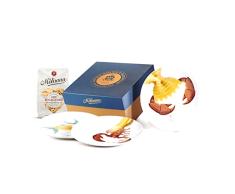 La Molisana, Gift Box - Marcadores de agua con 3 platos de cerÃ¡mica y pasta, 500 g de solo grano italiano con paquete de papel reciclable, kit adecuado para ideas de regalo