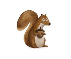 Komar Wandbild Von Cute Animal Squirrel | Poster, Bild, Wohnzimmer, Schlafzimmer, Dekoration, Kunstdruck | ohne Rahmen | P111G-30x40 fotomural, Blanco, marrón