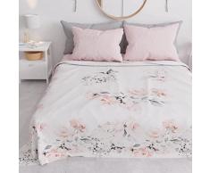 PETTI Artigiani Italiani - Colcha de Matrimonio de Verano, Manta de Matrimonio Ligera, sábanas Colcha, Floral 17 100% Microfibra hipoalergénica