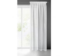Eurofirany Lucy Cortina de Velo Liso Transparente con Trenza de Fruncido 1 ud. - para Dormitorio, Salón Elegante 100% Poliéster