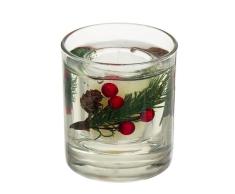 DCASA, vaso vela decoracion red berries, colecciÃ³n navidad