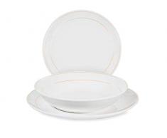 ROYAL NORFOLK ala Servicio Platos Vajilla 12Â Piezas, Porcelana, Blanco