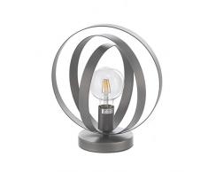 ONLI Lámpara de mesa de una luz, gris metalizado
