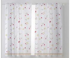 Cardenal Textil Fresón Cortina Cocina Visillo, Tela, Beige, Pack 2 100 x 140 cm