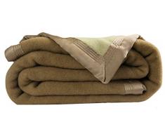 Manta Invierno Premium - 100% Pure Lana Virgen - ouson, Sol I3/Ecru A1, 240 x 300