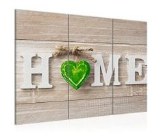 Runa Art 505231c - Cuadro de pared (120 x 80 cm, lienzo de fieltro, tamaÃ±o XXL, 3 piezas, fabricado en Alemania, listo para colgar), diseÃ±o de corazÃ³n