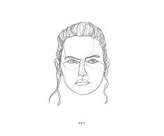 Komar Wandbild Von Star Wars Classic Force Faces Rey | Kinderzimmer, Jugendzimmer, Dekoration, Kunstdruck | ohne Rahmen | WB104-40x50 fotomural, carbÃ³n