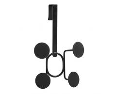 Umbra 318247-038 Yook con estilo para puerta de armario de pared con 4 ganchos, colour negro